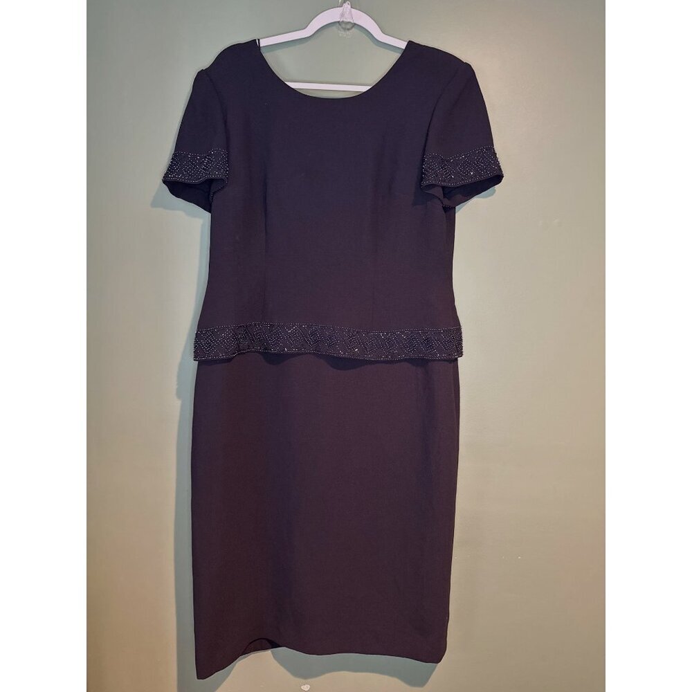 Talbots Petites 12 Navy Dress Academia Officecore Mother Of Bride Wedding Y2k